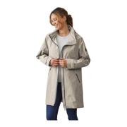 Comfort Fit Lange Jas Latte Junge , Gray , Dames