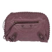 Pre-owned Leather balenciaga-bags Balenciaga Vintage , Purple , Dames