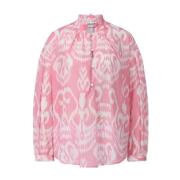 Oversized Blouse met Abstract Patroon Bazar Deluxe , Pink , Dames