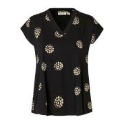 Elegante Zwarte Jersey Top Maefa Blouse Masai , Black , Dames