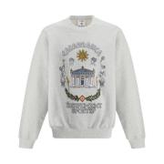 Geborduurde Monogram Katoenen Sweatshirt Casablanca , Gray , Heren