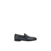 Leren loafers met contrasterende gesp en rubberen halve hak Santoni , ...