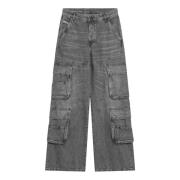 Cargo Broek Diesel , Black , Dames