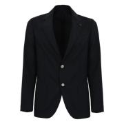 Blauwe Wol Herenjas Klassieke Stijl Lardini , Blue , Heren