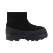 Suede Enkellaarzen met Shearling Voering Diemme , Black , Heren