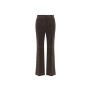 Velvet Mid-Rise Broek met Zakken True Royal , Brown , Dames