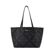 Zwarte Monogram Tote - Synthetisch Materiaal Zadig & Voltaire , Black ...