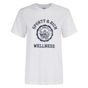 Logo T-shirt Sporty & Rich , White , Dames