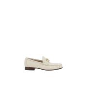 Blokhak Leren Loafers met VLogo Valentino Garavani , White , Heren