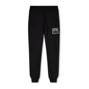 Sweatpants met logo Versace Jeans Couture , Black , Heren