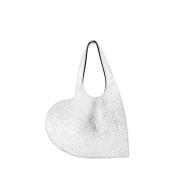 Zilveren Hart Shopper Tas Leer Coperni , Gray , Dames