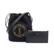 Pre-owned Canvas shoulder-bags Yves Saint Laurent Vintage , Black , Da...