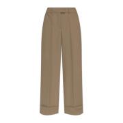 Wijde geplooide broek Officine Générale , Beige , Dames