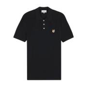 Katoenen Fox Polo Shirt Maison Kitsuné , Black , Heren