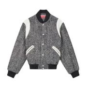 Wollen Varsity Jack Zwart Wit Kenzo , Black , Heren