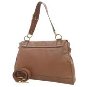 Pre-owned Leather shoulder-bags Yves Saint Laurent Vintage , Brown , D...