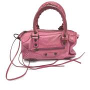 Pre-owned Leather balenciaga-bags Balenciaga Vintage , Pink , Dames