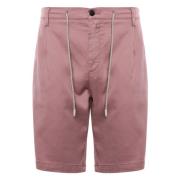 Mauve Bermuda Trekkoord Shorts Eleventy , Purple , Heren