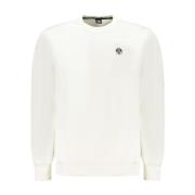 Klassieke Katoenen Crewneck Sweater North Sails , White , Heren