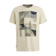 Korte mouw regular fit T-shirt Cast Iron , Beige , Heren