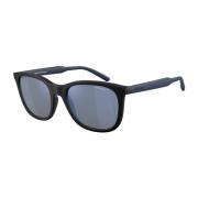 Zwarte Acetaat Zonnebril met Blauw Glas Arnette , Black , Heren