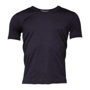 Paarse Katoenen Logo T-shirt Dolce & Gabbana , Purple , Heren