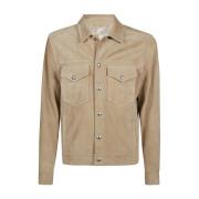 Denim jack van Frans suède Eleventy , Beige , Heren