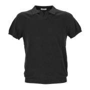 Zwarte Katoen Kasjmier Poloshirt Mannen People of Shibuya , Black , He...