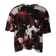 Camouflage Logo Katoenen T-shirt Dolce & Gabbana , Multicolor , Heren