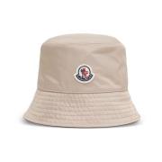 Vissershoed met logopatch Moncler , Beige , Dames