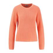 Katoenen O-Neck Trui Fynch-Hatton , Orange , Dames