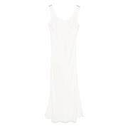 Elegante C600 Jurk voor Vrouwen Brunello Cucinelli , White , Dames