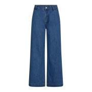 Wijde Pijp Donkere Denim Broek Co'Couture , Blue , Dames