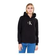 Hoodie met bedrukt logo - Regular Fit Calvin Klein , Black , Dames