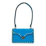 Pre-owned Leather shoulder-bags Valentino Vintage , Blue , Dames