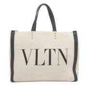 Pre-owned Canvas handbags Valentino Vintage , White , Dames