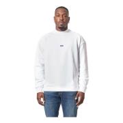 Witte Sweater Straight Fit Lange Mouw Hugo Boss , White , Heren