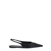 Sling-Back Schoen in Babylon Stijl Saint Laurent , Black , Dames