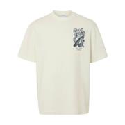 Relax Will License Korte Mouw Tee Selected Homme , Beige , Heren