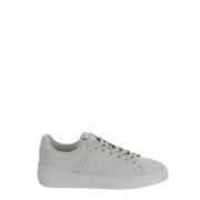 Leren Court Sneaker Balmain , White , Heren