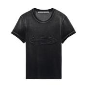 Katoenen Baby Tee Alexander Wang , Gray , Dames