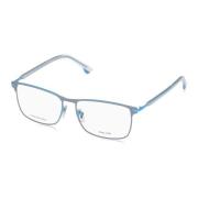 Blauwe Metalen Frames Bril voor Mannen Police , Blue , Heren