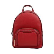 Rode Pebbled Leren Mini Rugzak Michael Kors , Red , Dames