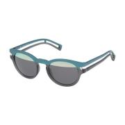 Ronde Grijze Zonnebril met UV-filter Police , Gray , Dames