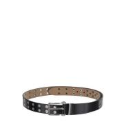 Stoere Eyelets Riem voor Heren Alexander McQueen , Black , Heren