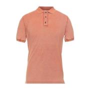 Roze Katoenen Poloshirt met Drie Knopen Alpha Studio , Pink , Heren