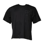 Zwart Katoenen Crew Neck T-shirt Dolce & Gabbana , Black , Heren