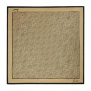 Beige zijden sjaal met elegant patroon Kazar , Beige , Dames