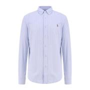 Geborduurd Oxford Overhemd met Knoopsluiting Polo Ralph Lauren , Blue ...