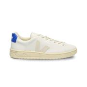 Witte Sneakers met Blauwe Hiel Veja , White , Heren